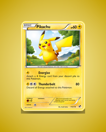 Collector’s Guide: Pikachu (Black White #115)