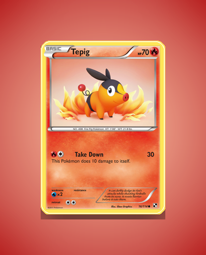 Collector’s Guide: Tepig (Black White #16)