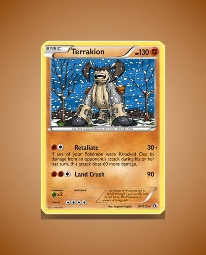 Collector’s Guide: Terrakion (Legendary Treasures #84)