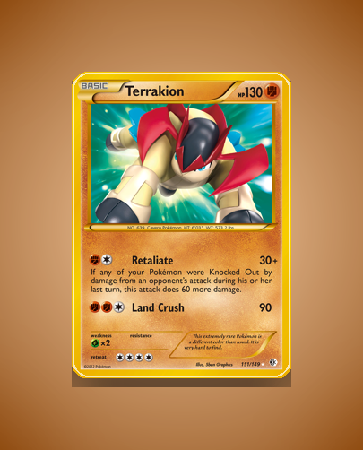 Collector’s Guide: Terrakion (Boundaries Crossed #151)