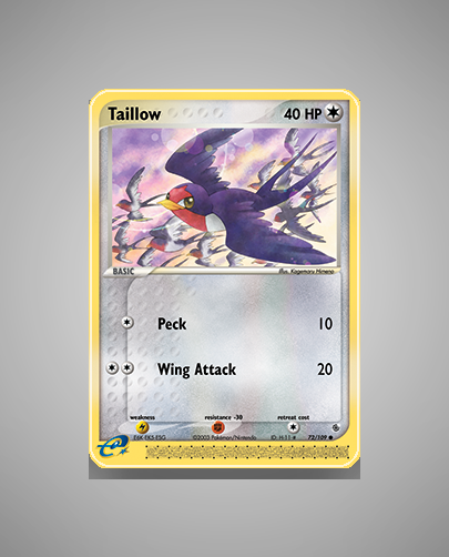 Collector’s Guide: Taillow (Ruby Sapphire #72)