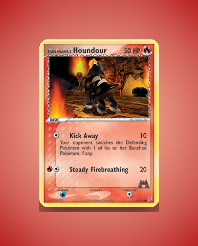 Collector’s Guide: Team Magma’s Houndour (Team Magma vs Team Aqua #63)