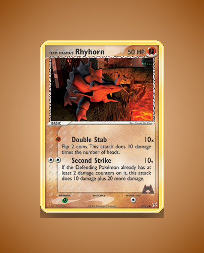 Collector’s Guide: Team Magma’s Rhyhorn (Team Magma vs Team Aqua #67)