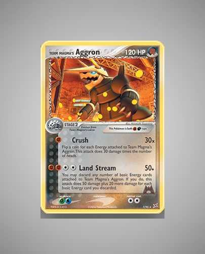 Collector’s Guide: Team Magma’s Aggron (Team Magma vs Team Aqua #7)