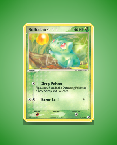 Collector’s Guide: Bulbasaur (FireRed LeafGreen #54)