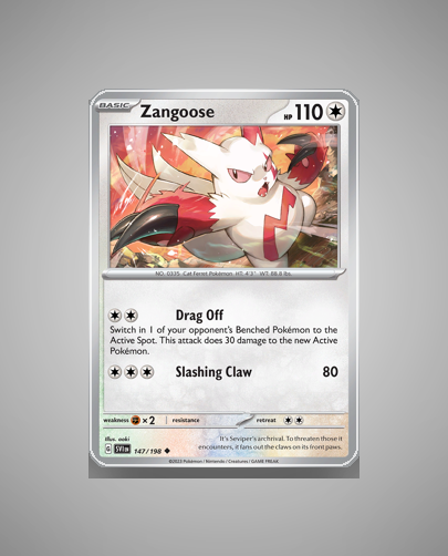 Collector’s Guide: Zangoose (Scarlet Violet #147)