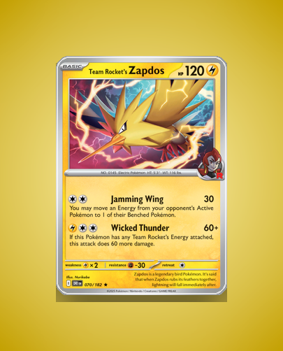 Collector’s Guide: Team Rocket’s Zapdos (Destined Rivals #70)