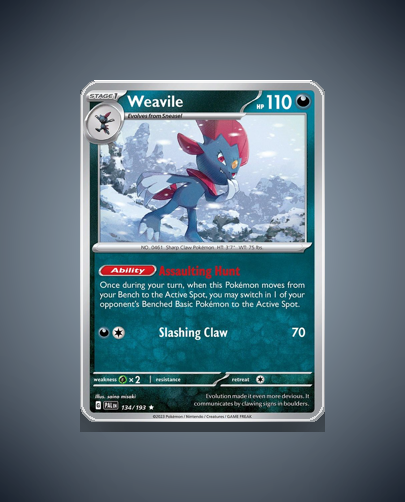 Collector’s Guide: Weavile (Paldea Evolved #134)