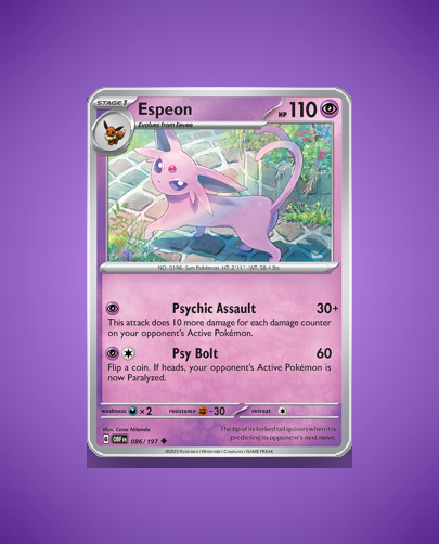 Collector’s Guide: Espeon (Obsidian Flames #86)