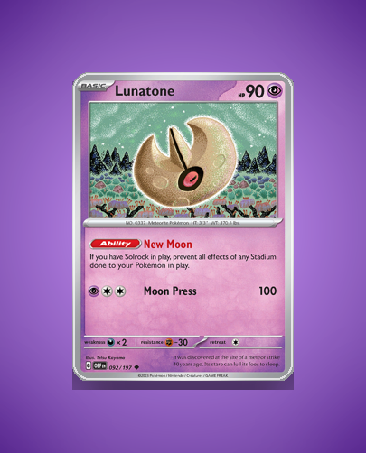 Collector’s Guide: Lunatone (Obsidian Flames #92)