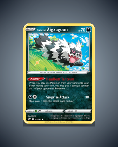 Collector’s Guide: Galarian Zigzagoon (Sword Shield #117)