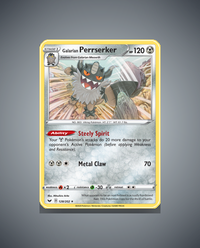 Collector’s Guide: Galarian Perrserker (Sword Shield #128)