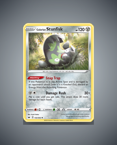 Collector’s Guide: Galarian Stunfisk (Sword Shield #132)