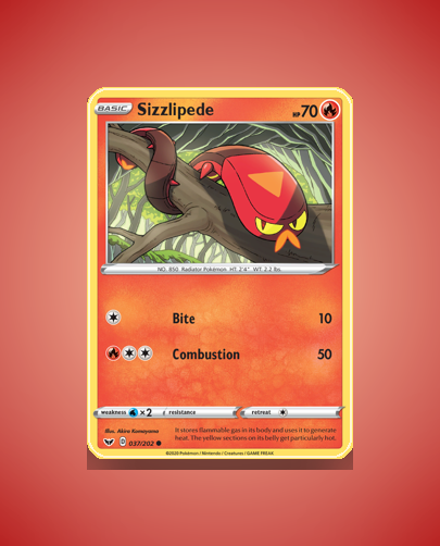 Collector’s Guide: Sizzlipede (Sword Shield #37)
