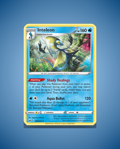Collector’s Guide: Inteleon (Sword Shield #58)