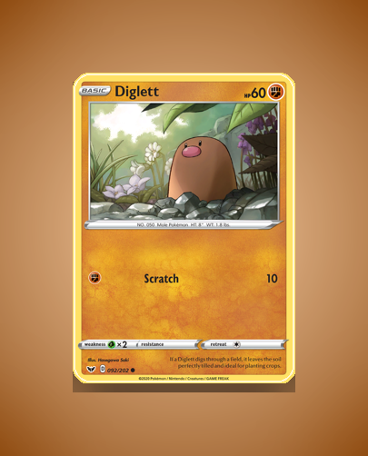Collector’s Guide: Diglett (Sword Shield #92)
