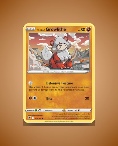 Collector’s Guide: Hisuian Growlithe (Astral Radiance #70)