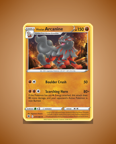 Collector’s Guide: Hisuian Arcanine (Astral Radiance #71)
