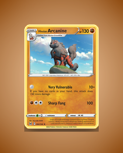 Collector’s Guide: Hisuian Arcanine (Lost Origin #84)
