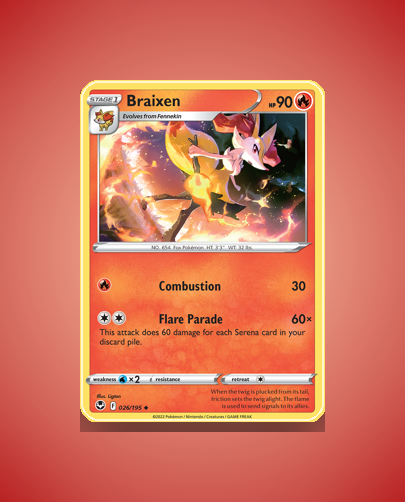 Collector’s Guide: Braixen (Silver Tempest #26)