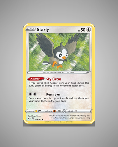 Collector’s Guide: Starly (Darkness Ablaze #145)
