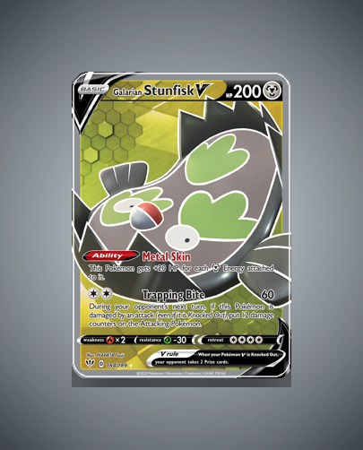 Collector’s Guide: Galarian Stunfisk V (Darkness Ablaze #184)