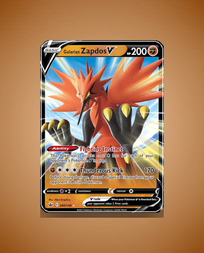 Collector’s Guide: Galarian Zapdos V (Chilling Reign #80)