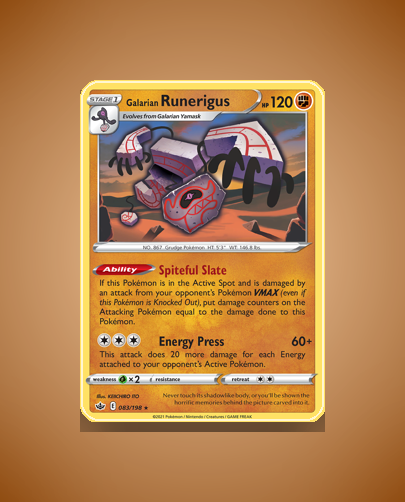 Collector’s Guide: Galarian Runerigus (Chilling Reign #83)
