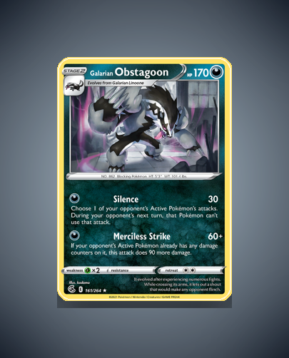 Collector’s Guide: Galarian Obstagoon (Fusion Strike #161)