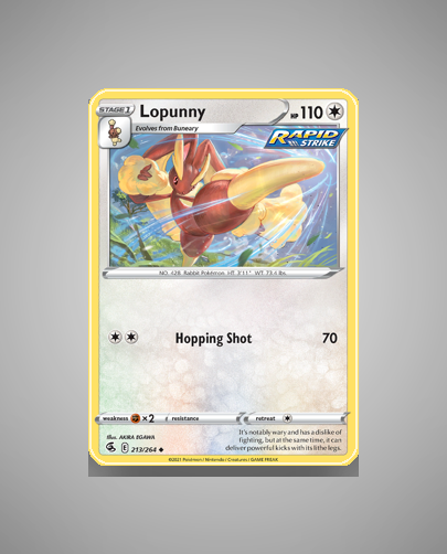 Collector’s Guide: Lopunny (Fusion Strike #213)