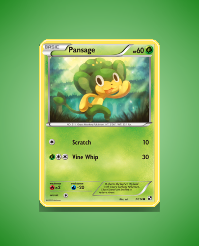 Collector’s Guide: Pansage (Black White #7)