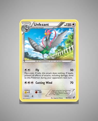 Collector’s Guide: Unfezant (Black White #86)