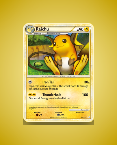 Collector’s Guide: Raichu (HeartGold SoulSilver #10)
