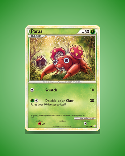 Collector’s Guide: Paras (HeartGold SoulSilver #76)