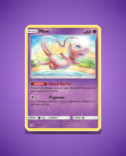 Collector’s Guide: Mew (Unbroken Bonds #76)