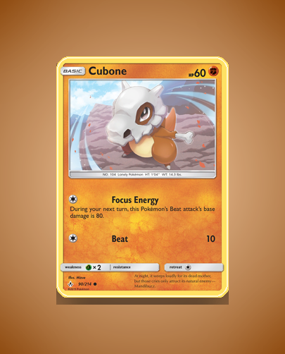 Collector’s Guide: Cubone (Unbroken Bonds #90)