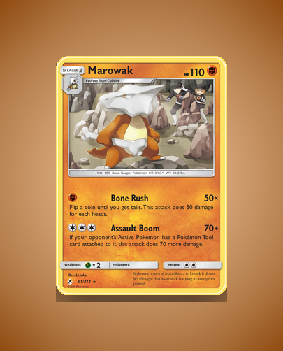 Collector’s Guide: Marowak (Unbroken Bonds #91)