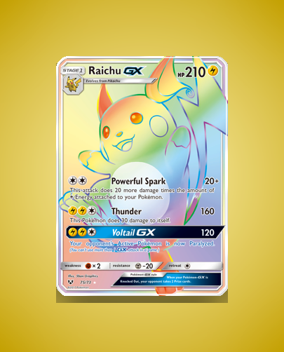 Collector’s Guide: Raichu-GX (Shining Legends #75)