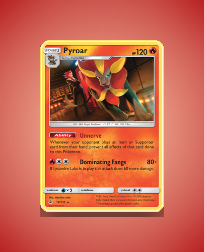 Collector’s Guide: Pyroar (Forbidden Light #19)