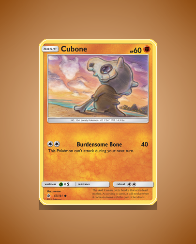 Collector’s Guide: Cubone (Forbidden Light #57)