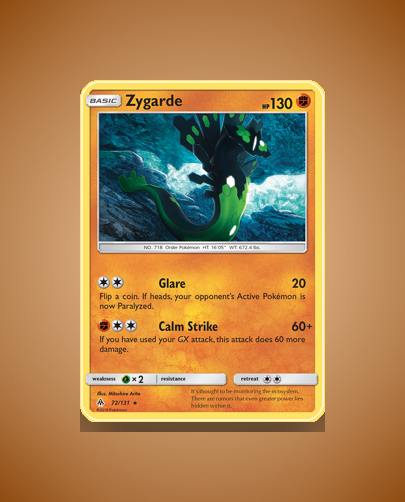 Collector’s Guide: Zygarde (Forbidden Light #72)