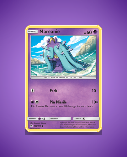 Collector’s Guide: Mareanie (Lost Thunder #105)