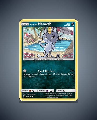 Collector’s Guide: Alolan Meowth (Lost Thunder #118)