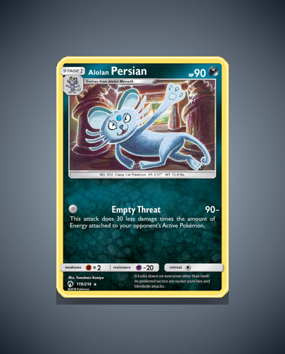 Collector’s Guide: Alolan Persian (Lost Thunder #119)