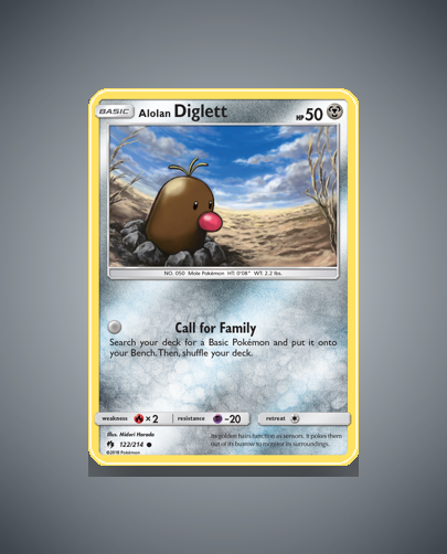 Collector’s Guide: Alolan Diglett (Lost Thunder #122)