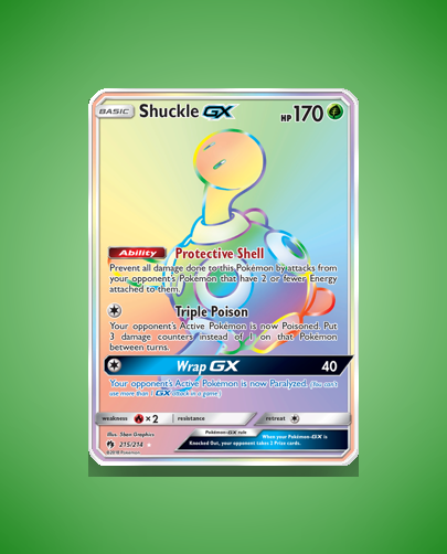 Collector’s Guide: Shuckle-GX (Lost Thunder #215)