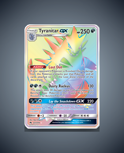 Collector’s Guide: Tyranitar-GX (Lost Thunder #223)