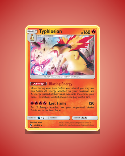 Collector’s Guide: Typhlosion (Lost Thunder #42)