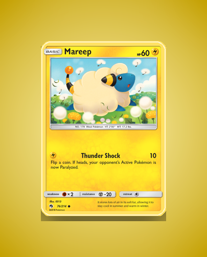 Collector’s Guide: Mareep (Lost Thunder #76)