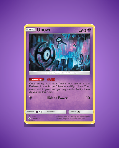 Collector’s Guide: Unown (Lost Thunder #91)